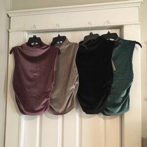Velvet Sleeveless Tops - Set of Four Bundle